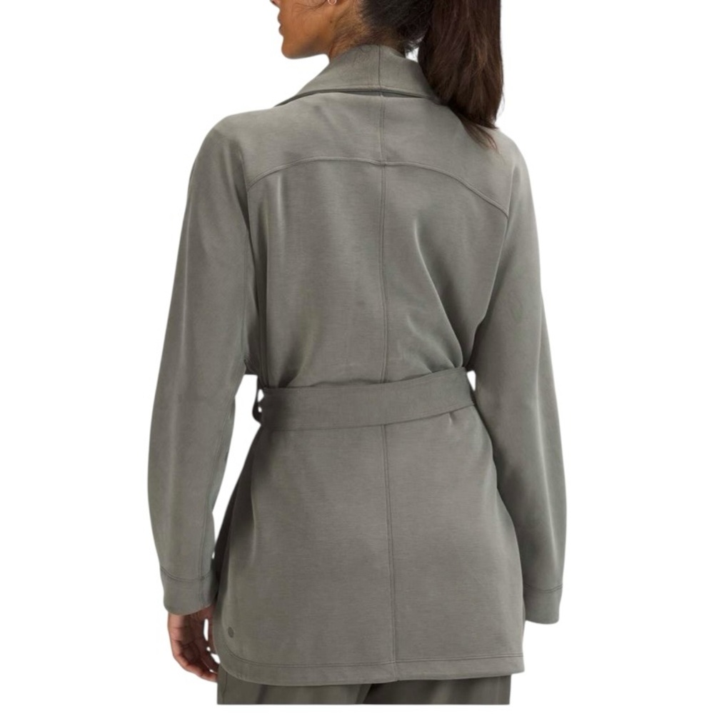 Lululemon Softstreme Belted Wrap Jacket Grey Sage XS/S - Picture 8 of 16
